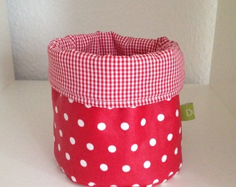 Pen basket "red with dots"