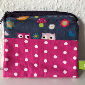 Mini carteira, carteira infantil, carteira, carteira infantil, carteira, bolsa com zíper