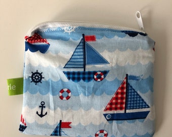 Children's purse, mini purse, purse child, wallet, children's purse maritime, boat, sailing boat