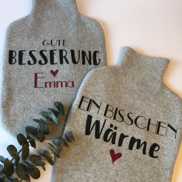 Wärmflaschenbezug personalisiert/Wärmflaschenhülle mit Wärmflasche/personalisierte Wärmflasche