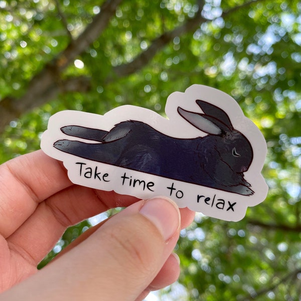 Restocked! Self Care Bunny Stickers- UPDATED! (7th Sticker available!)