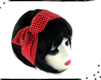 Wire hairband dots in different colors to choose from - Rockabilly 50s retro fifties polka dots