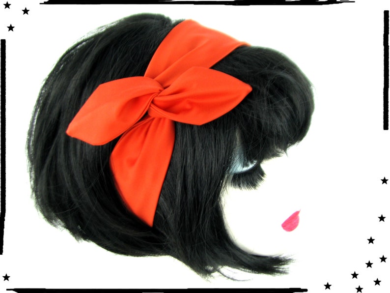 Draht Haarband UNI verschiedene Farben zur Auswahl rockabilly retro pin up fifties Orange