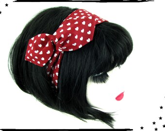 Draht Haarband rot Herz retro rockabilly Herzen moecha fifties