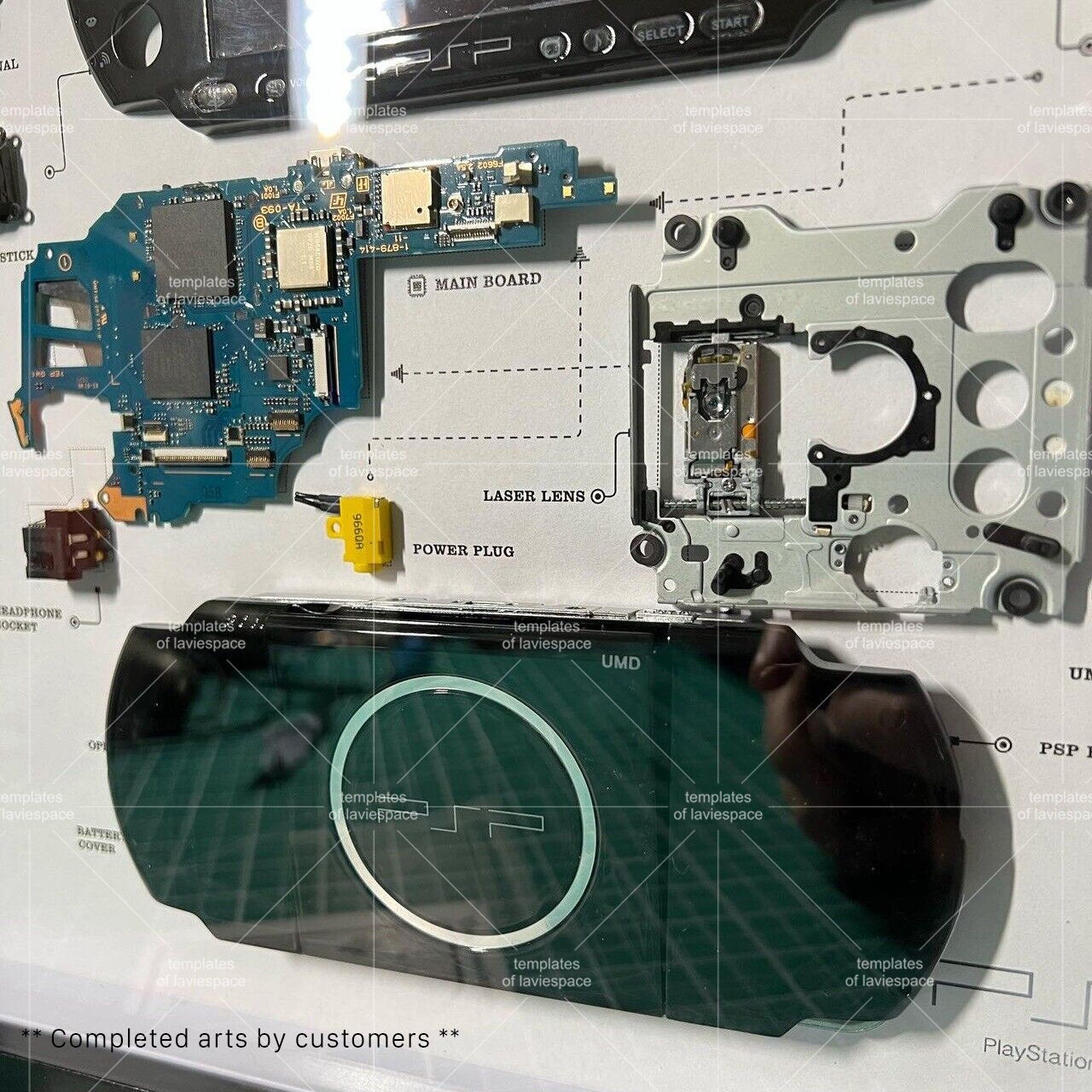 Download PSP 3001c Teardown Template, God of War, Limited Edition