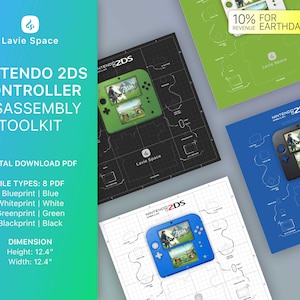 Download 2DS Controller Teardown Template, Disassemble Game Controller Drawings