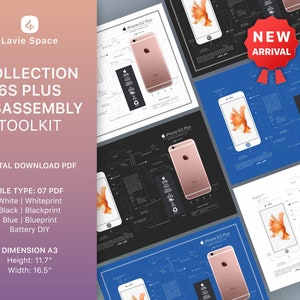 Download iPhone 6S Plus Teardown Template, Disassemble Phone Drawings
