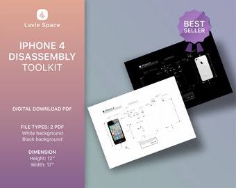 Download iPhone 4 Teardown Template, Disassemble Phone Drawings