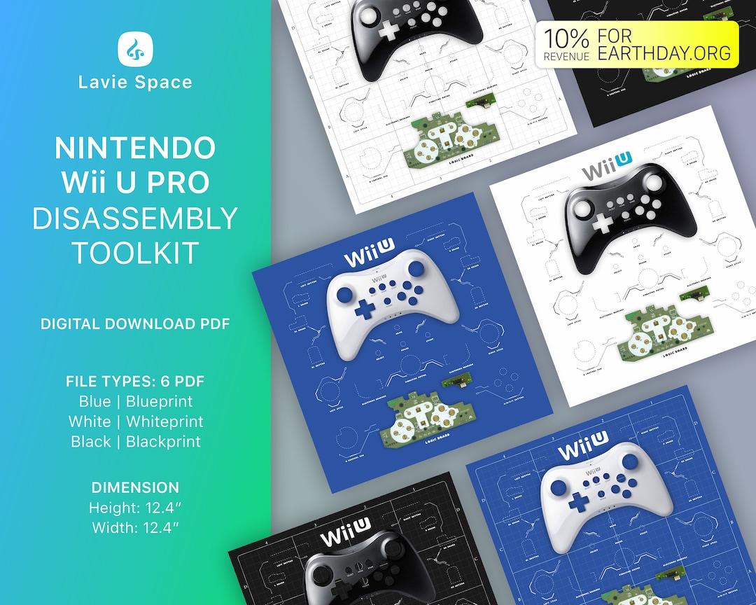 Download Wii U Pro Controller Teardown Template Disassemble Etsy