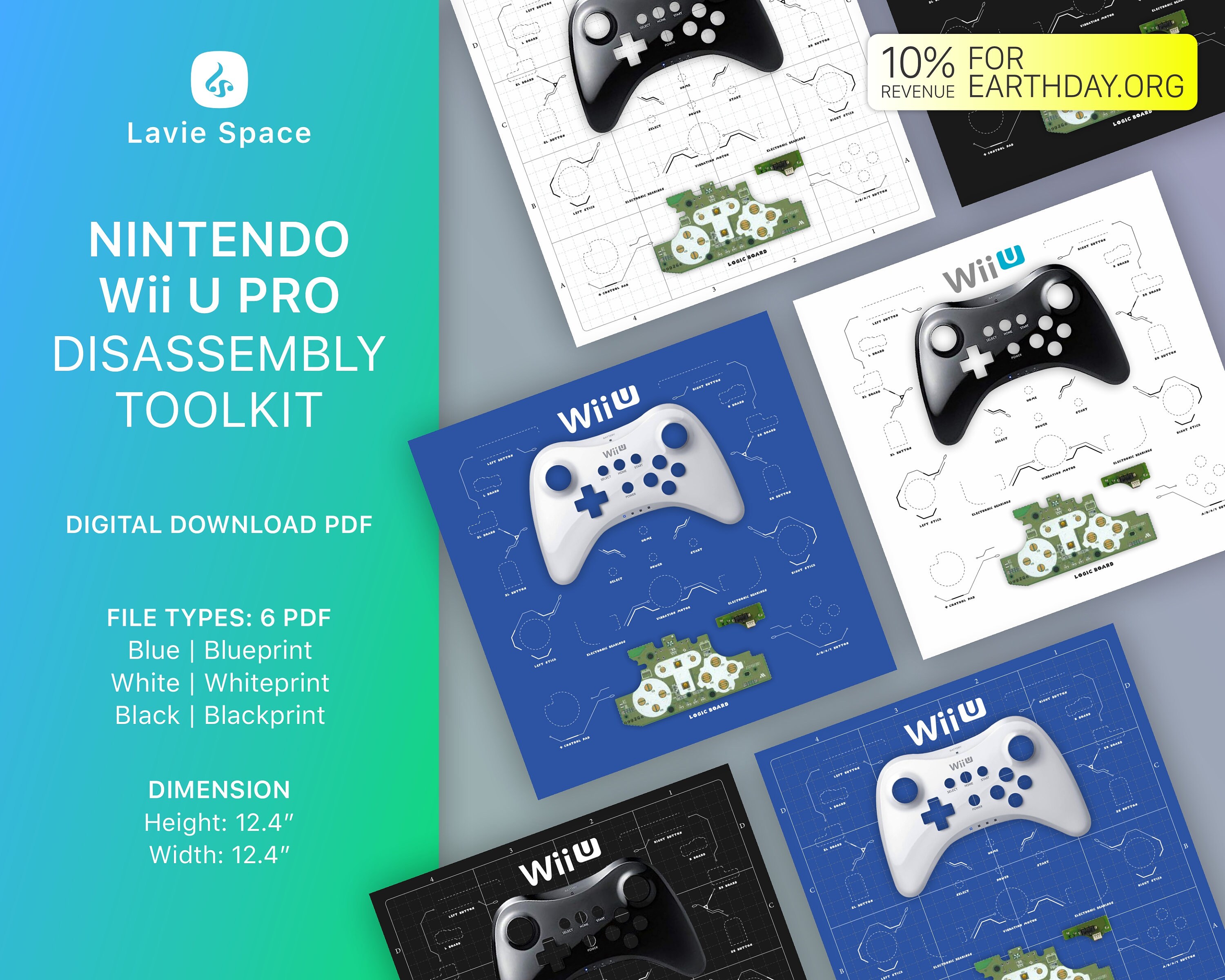 Download Wii U Pro Controller Teardown Template Disassemble Etsy