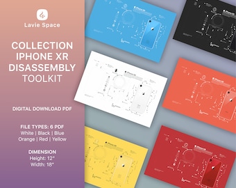 Download iPhone XR Teardown Template, Disassemble Phone Drawings