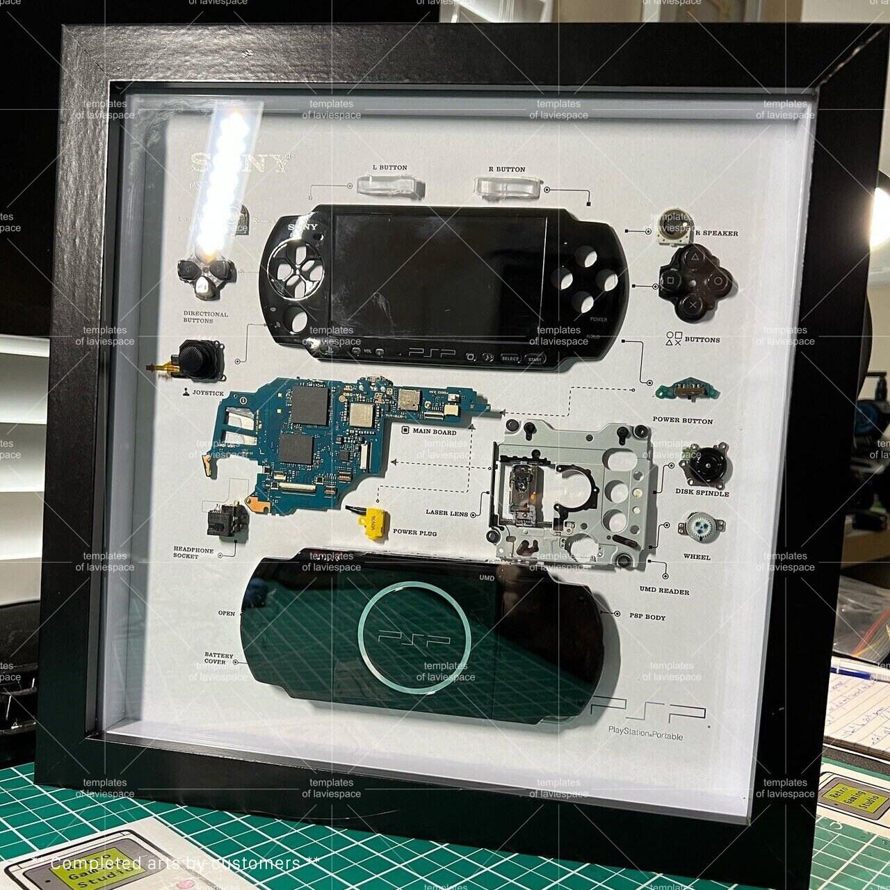 Download PSP 3001c Teardown Template, God of War, Limited Edition