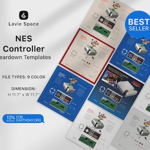 NES Controller Teardown Vorlage Download Unterhaltungssystem