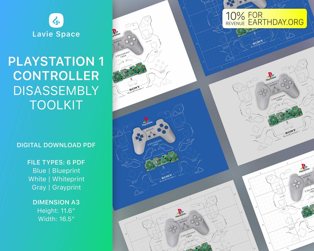 Download Playstation Teardown Template, Disassembled Game Controller  UK