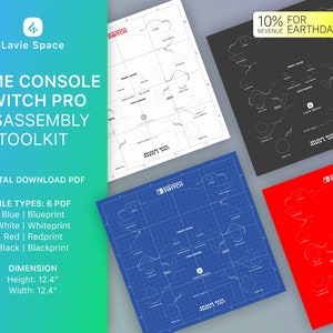 Download Switch Pro Controller Teardown Template, Disassemble Game Controller Drawings