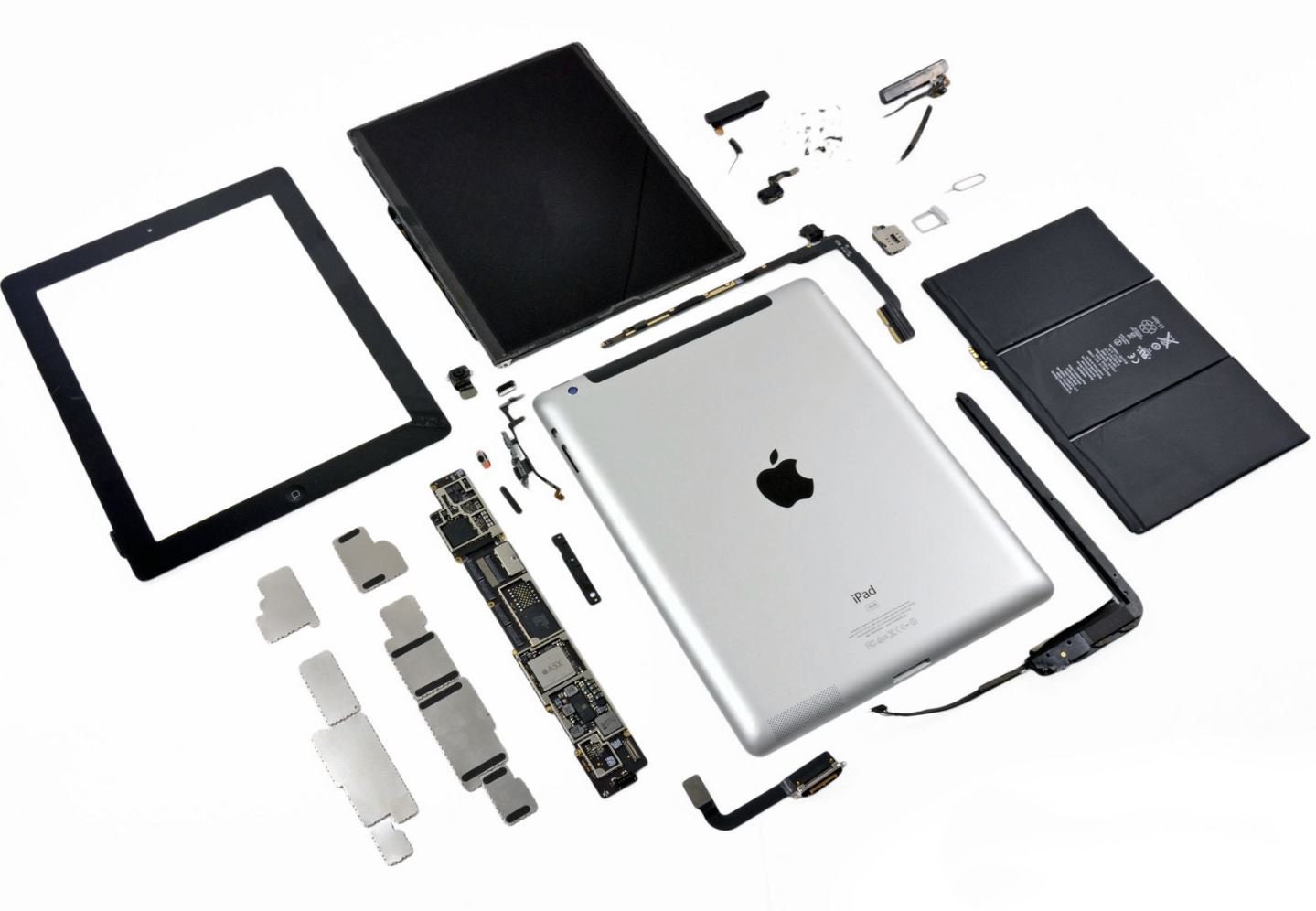 Download iPad 3rd Gen 4G Teardown Template, Cellular Version