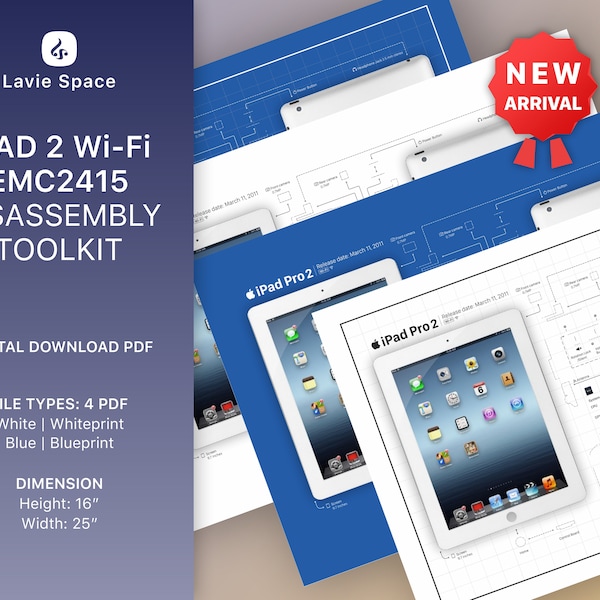 Download iPad 2 (EMC2415) Teardown, Wi-Fi Only Version, Teardown Template, iPad Disassembly