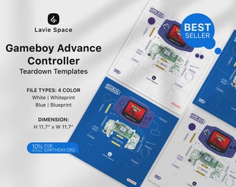 Game Boy Voraus Teardown Vorlage Download Game Controller Zeichnungen zerlegen