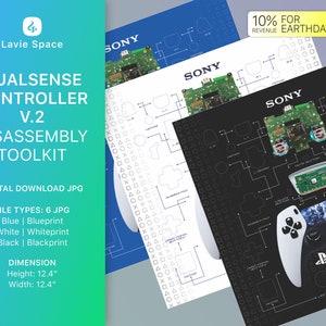 Download Dual Sense_V2, Controller Teardown Template, Disassemble Game Controller Drawings