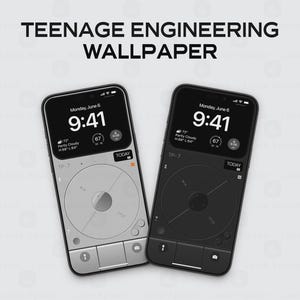 Teenage Engineering TP-7 iPhone Wallpaper Lock Screen Minimal Tech Aesthetic Hi-Tech iOS Background  Retro Futurism Art