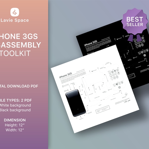 Download iPhone 3GS Teardown Template, Disassemble Phone Drawings