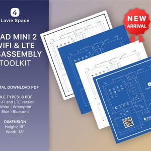 Download iPad Mini 2 Teardown Template, Wi-Fi & LTE Version, Disassemble iPad Drawings