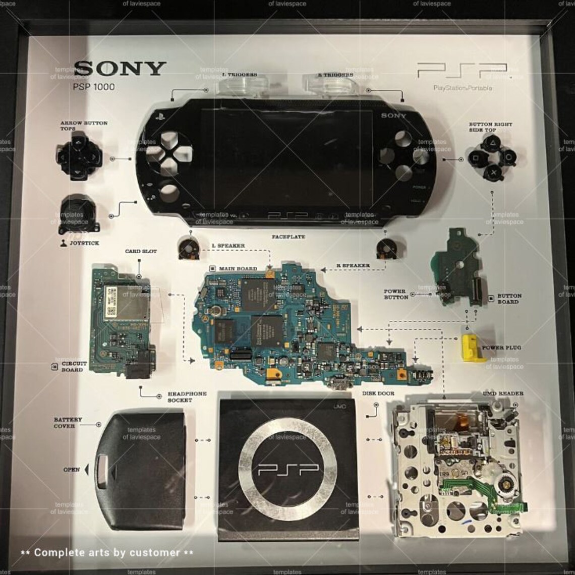 Download PSP 1000 Teardown Template, Disassemble Game Controller