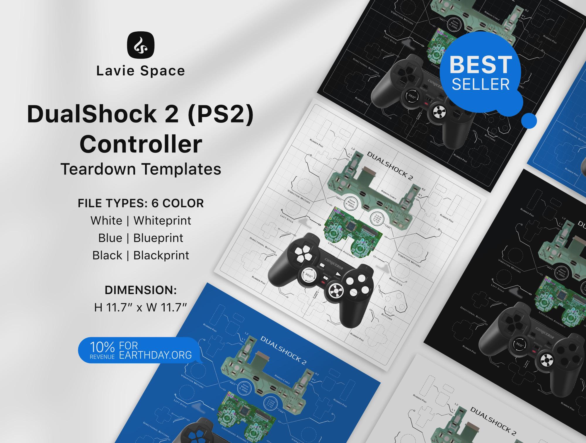 Dualshock 2 Teardown Template PS2 Controller Disassembly