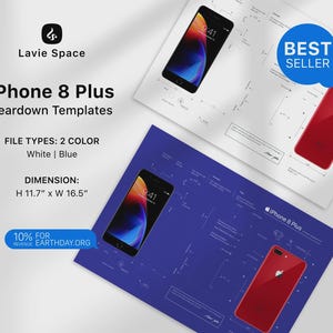 iPhone 8+ Teardown Vorlage Download Handy Zeichnungen zerlegen