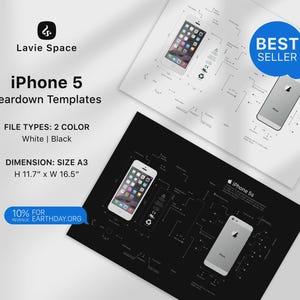 iPhone 5 Teardown Vorlage Download Handy Zeichnungen zerlegen