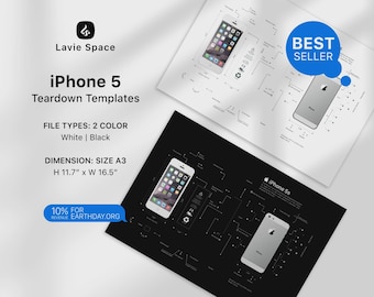 iPhone 5 Teardown Template Download Disassemble Phone Drawings