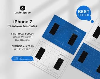 iPhone 7 Teardown Template Download Disassemble Phone Drawings
