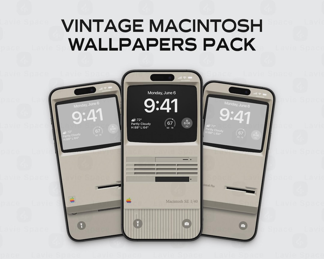 レトロなMacintoshの壁紙パック ビンテージMac OSの背景 美しいApple