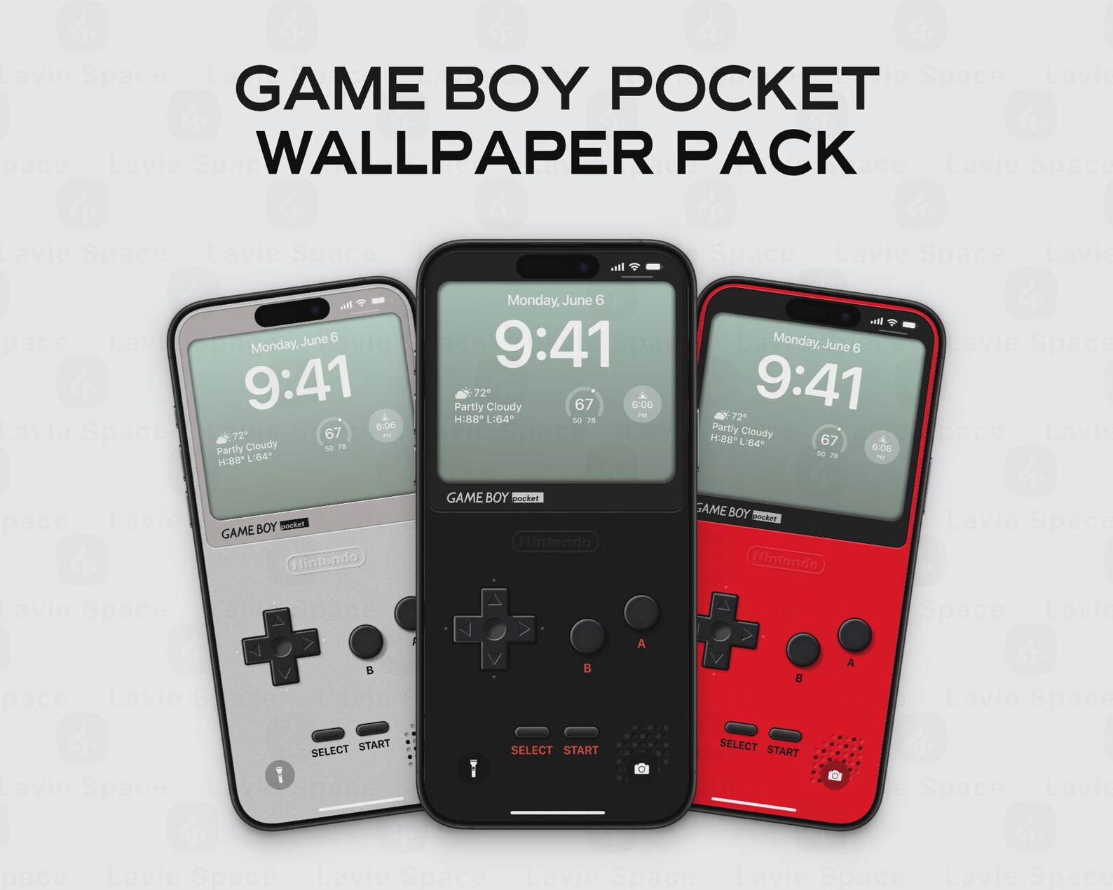 Gameboy Pocket Wallpaper Pack Pixel Retro iPhone Lock Screen Nintendo ...