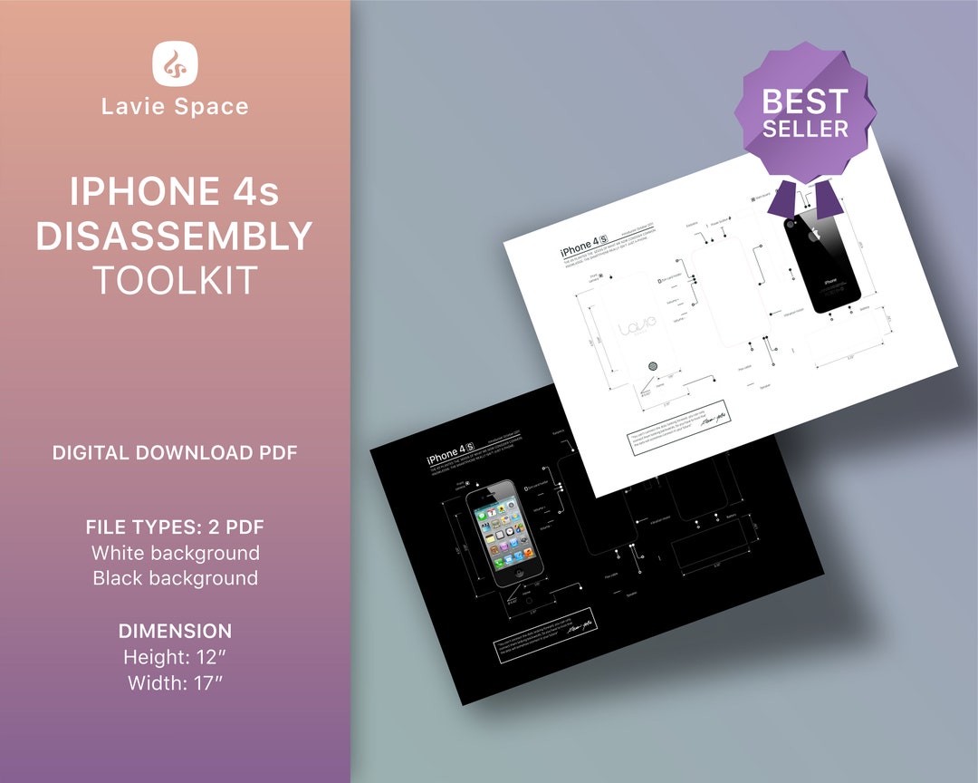 Download iPhone 4S Teardown Template, Disassemble Phone Drawings - Etsy