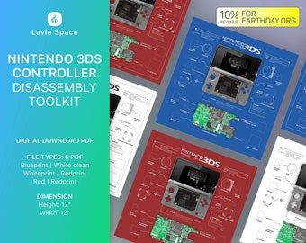 Download 3DS Controller Teardown Template, Disassemble Game Controller Drawings