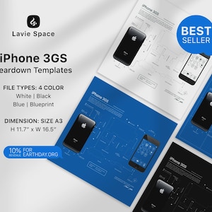 iPhone 3GS Teardown Template Download Disassemble Drawings