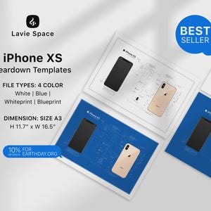 Download iPhone XS Teardown Template, Disassemble Phone Drawings