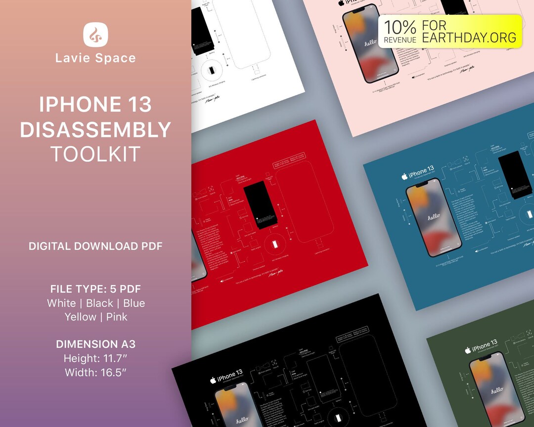 Download iPhone 13 Teardown Template, Disassemble Phone Drawings - Etsy UK