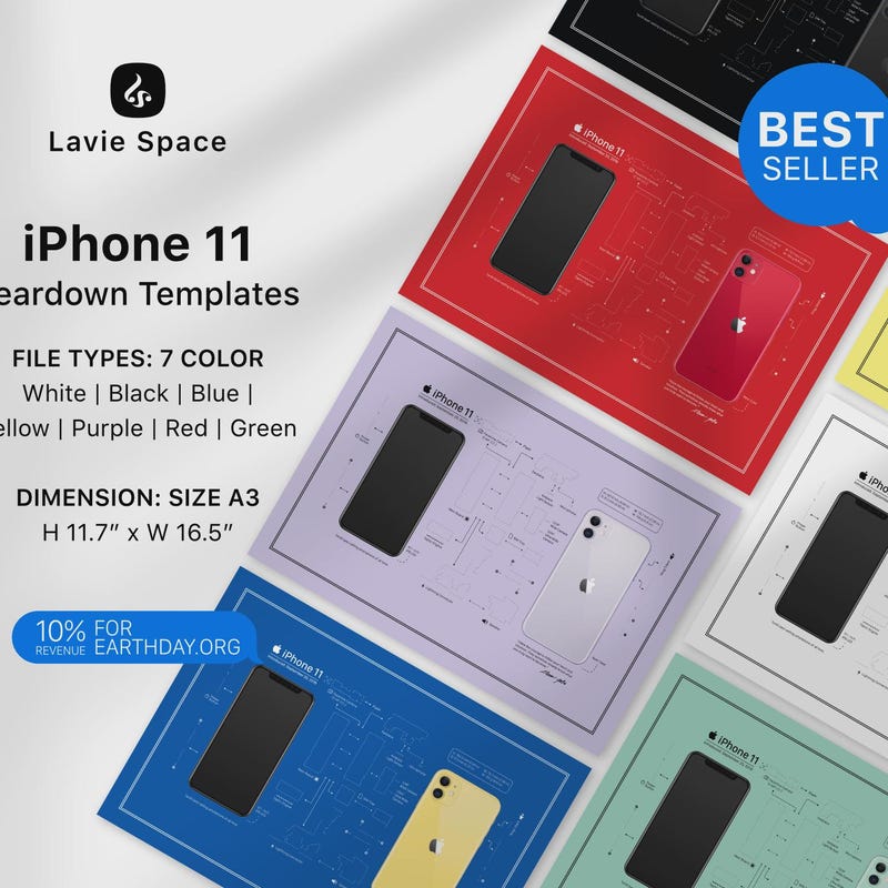 iPhone Teardown Template - Etsy