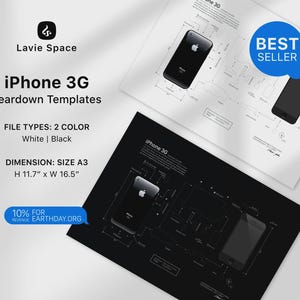iPhone 3G Teardown Template Download Disassemble Phone Drawings