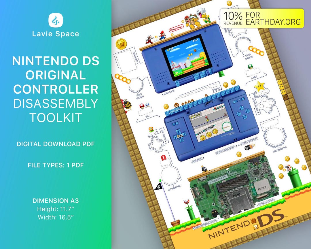 Download DS (2004)_V2 Teardown Template, Disassemble Game Controller ...