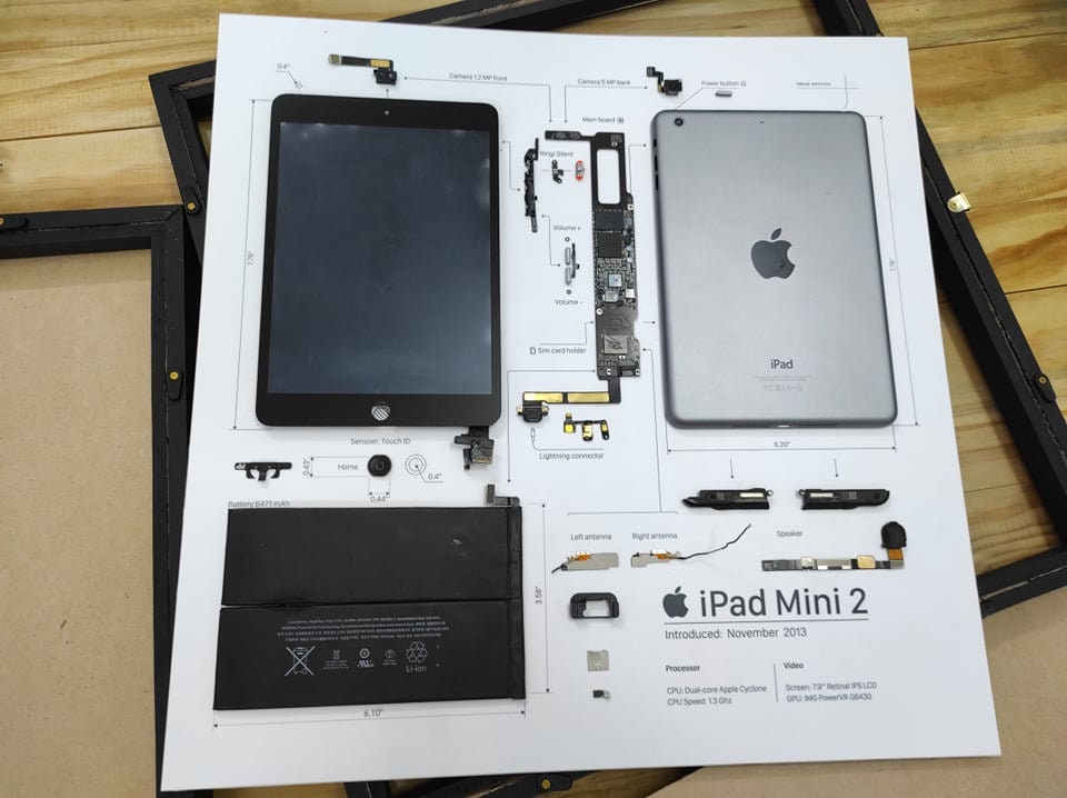 Download iPad Mini 2 Teardown Template, Wifi & LTE Version