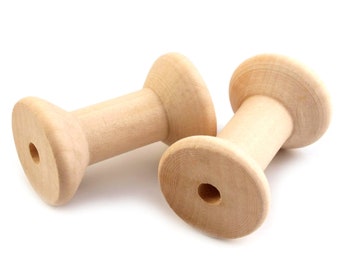 maDDma /® 5 Holzspulen 3x4,8cm Fadenspulen Spule Holz f/ür Garn Schn/üre oder B/änder