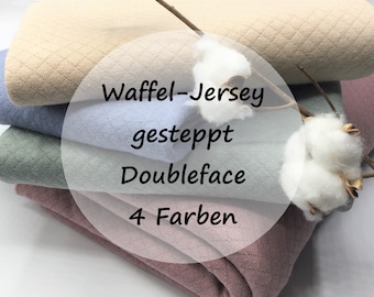 Waffel Jersey | gesteppt | Doubleface | altrosa & altgrün