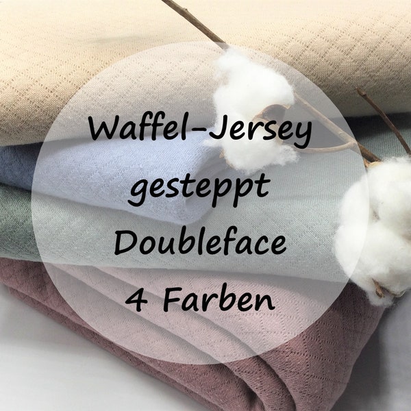 Waffel Jersey | gesteppt | Doubleface | altrosa & altgrün