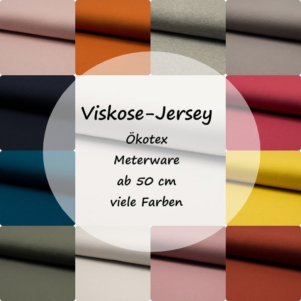 Viskose-Jersey / uni / Ökotex / viele Farben