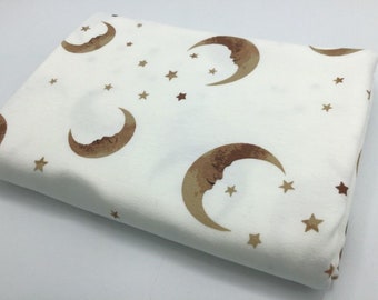 Baumwolljersey MOON AND STARS | caramel | Ökotex