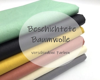 Beschichtete Baumwolle | uni | verschiedene Farben | ab 50 cm