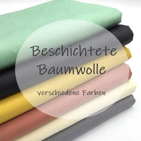 Beschichtete Baumwolle | uni | verschiedene Farben | ab 50 cm